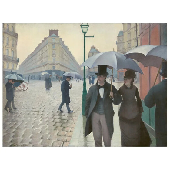 Leinwandbild Straße in Paris; Regentag