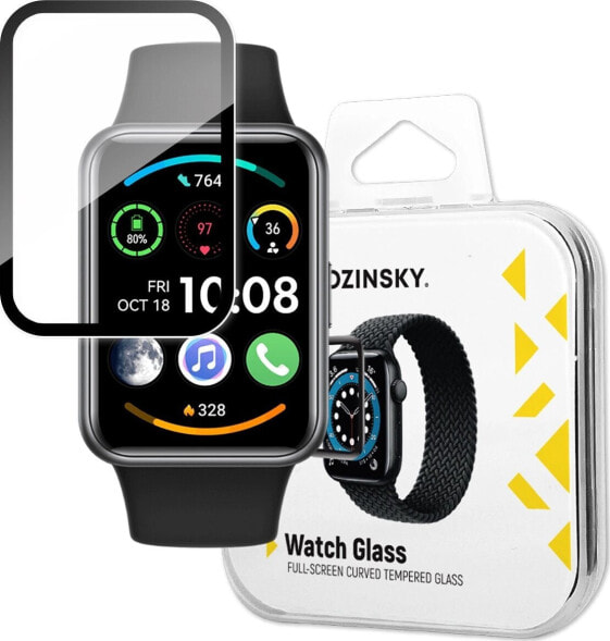 Wozinsky Wozinsky Full Glue Tempered Glass szkło hartowane do Huawei Watch Fit 2 9H na cały ekran z czarną ramką