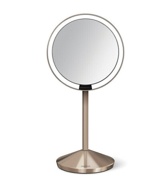 Зеркало косметическое дорожное Simplehuman, 12 см, перезаряжаемое, розовое золото