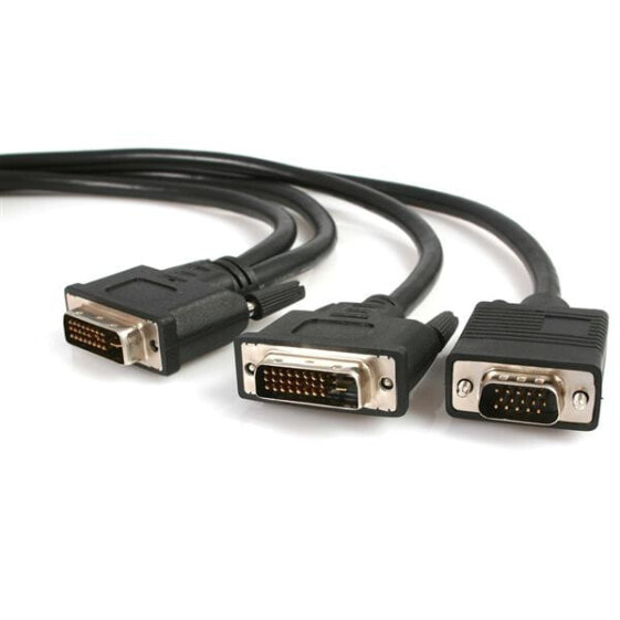 StarTech.com 6 ft DVI-I Male to DVI-D Male and HD15 VGA Male Video Splitter Cable - 1.8 m - DVI-I - DVI-D + VGA (D-Sub) - Male - Male - Nickel