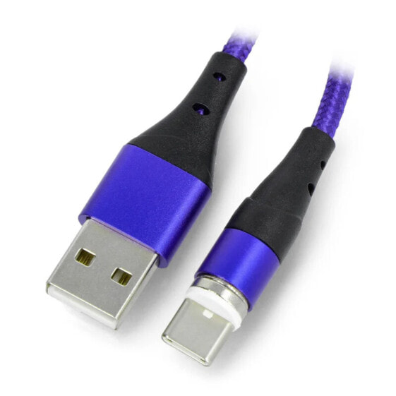 Magnetic cable USB A - USB type C - 2m - Akyga AK-USB-43