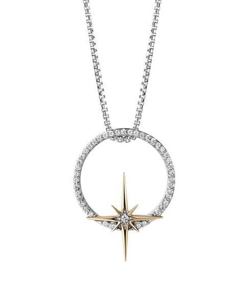 Star Wars guardians of Light Diamonds Pendant Necklace (1/10 ct. t.w.) in Sterling Silver and 10K Yellow Gold