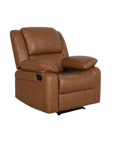 Recliner With Bustle Back And Padded Arms