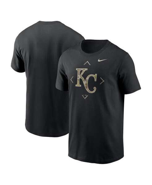 Men's Black Kansas City Royals Camo Logo T-shirt