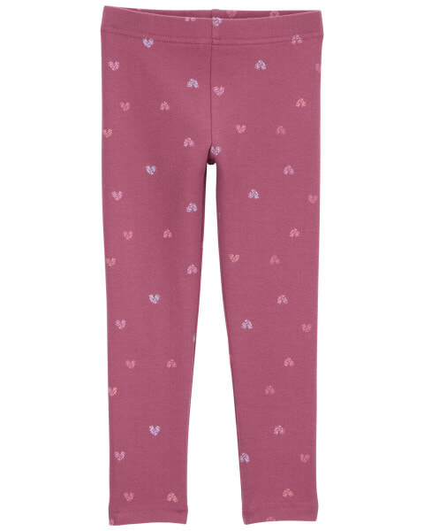 Baby Heart Print Stretch Leggings 18M