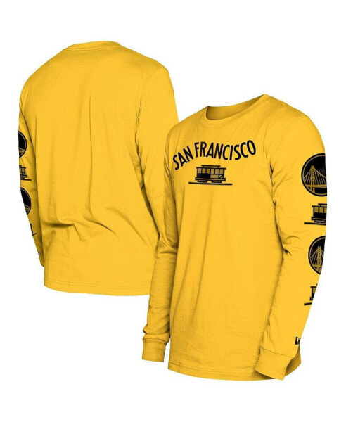 Men's Yellow Golden State Warriors 2023/24 City Edition Long Sleeve T-shirt