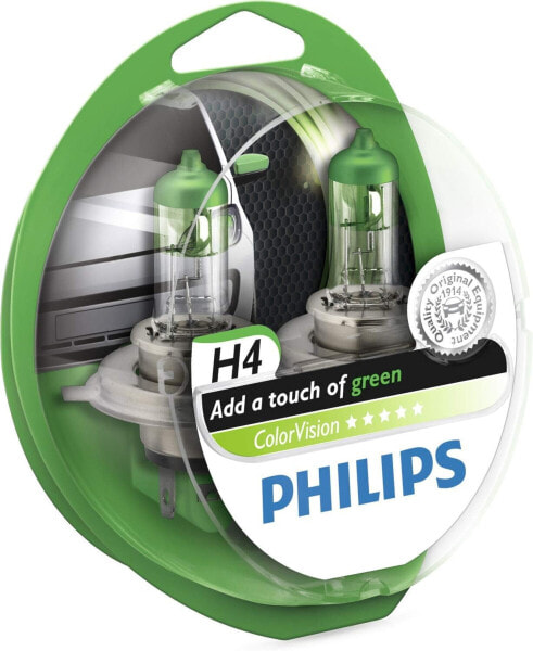 Philips Colorvision 12342Cvpbs2 H4 Colored Car Headlight 2-Pack Bulbs, Blue, 36793528 [Energy Class A]