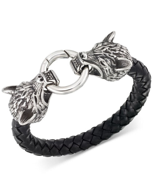 Браслет LEGACY for MEN wolf Head Leather Braed