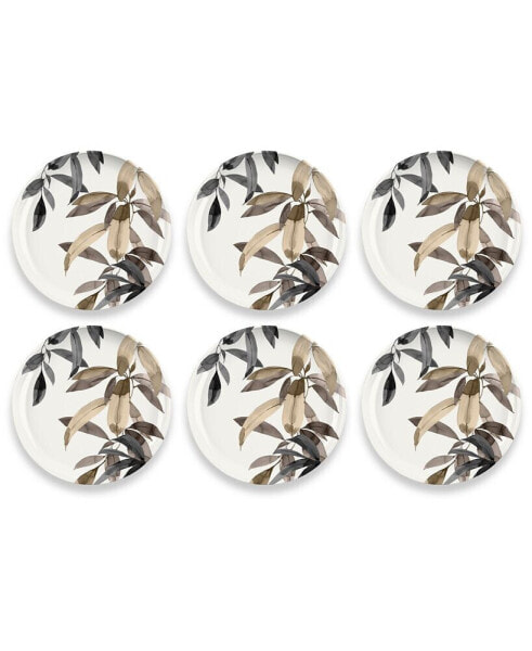 Bali Leaves Dinner Plates Merge, Set of 6