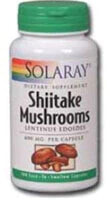 Solaray Shiitake Mushroom Грибы шиитаке для питательной поддержки здоровой функции иммунной системы 600 мг 100 капсул
