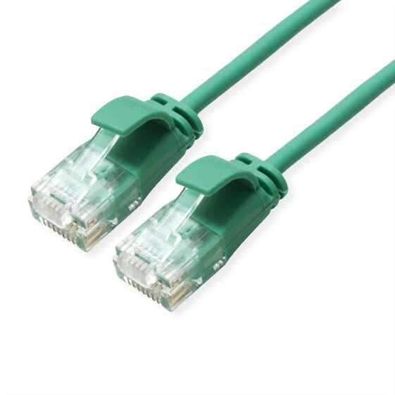 ROTRONIC-SECOMP UTP DataCenter Patchkabel Slim Kat6A/Kl.EA LSOH gruen 0.15m - Cable - Network