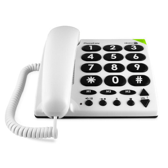 Doro PhoneEasy 311c - Analog telephone - Wired handset - White