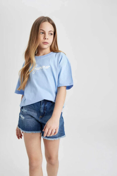 Kız Çocuk T-shirt C2223a8/be551 Lt.blue