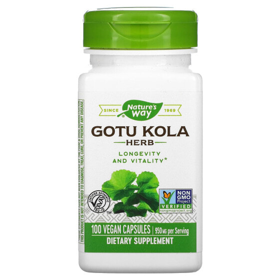 Gotu Kola Herb, 950 mg, 100 Vegan Capsules (475 mg per Capsule)