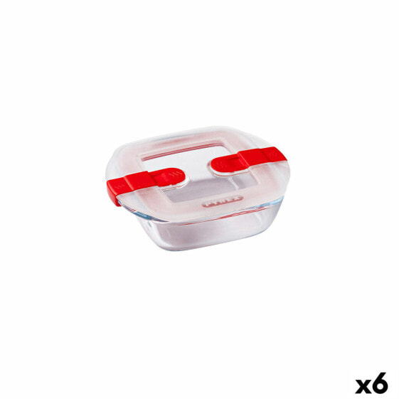 Герметичная коробочка для завтрака Pyrex Cook & Heat 15 x 12 x 4 cm 350 ml Прозрачный Cтекло (6 штук)