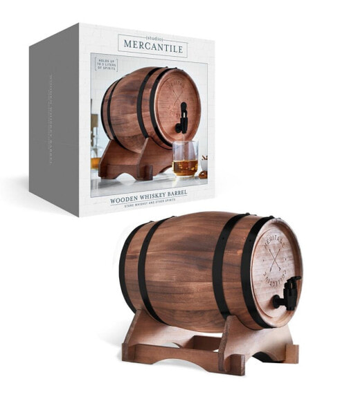 Miniature Wood Whiskey Barrel Dispenser