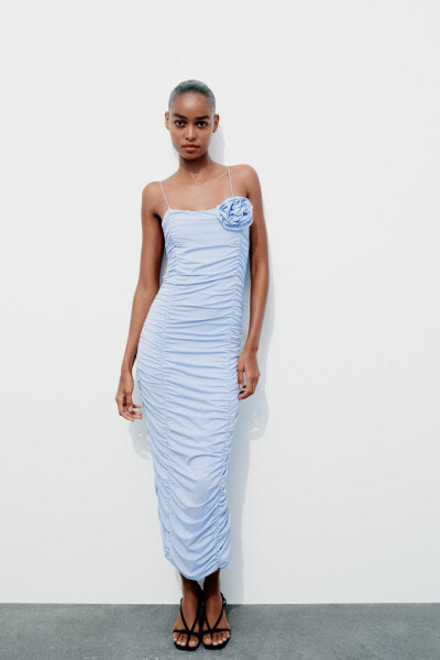 Polyamide draped dress