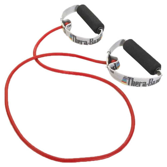 Силовая лента с ручками THERABAND Tubing Medium