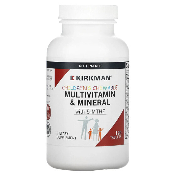Витаминно-минеральный комплекс жевательные таблетки Kirkman Labs с 5-MTHF, 120 шт