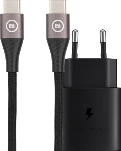 Samsung Super Fast Charging Charger 25W + BlueBuilt USB-C to USB-C Cable 1.5m Nylon