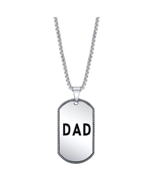 Men's Stainless Steel Dad Pendant Necklace