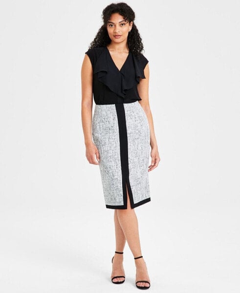 Petite Front-Slit Pencil Skirt