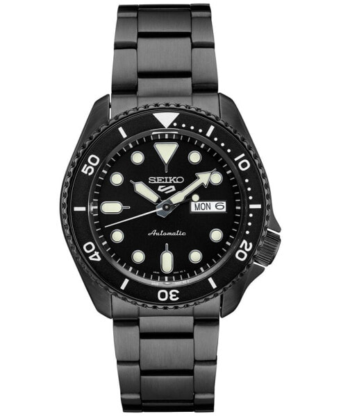 Men's Automatic 5 Sports Black Ion Finished Bracelet Watch 43mm