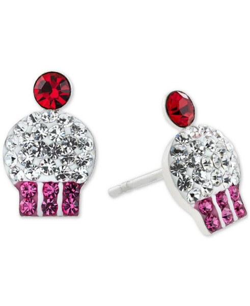 Crystal Cupcake Stud Earrings in Sterling Silver, Created for Macy's