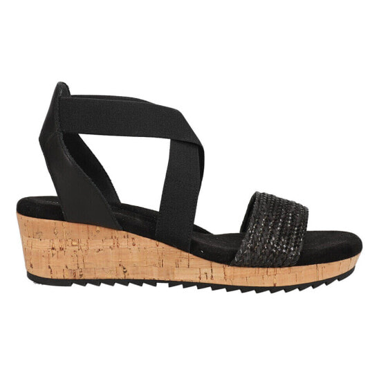 Easy Spirit Lorena Wedge Womens Black Casual Sandals E-LORENA2-001