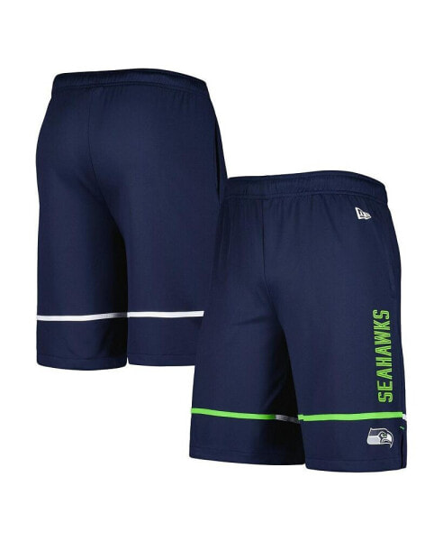 Men's College Navy Seattle Seahawks Combine Authentic Rusher Training Shorts