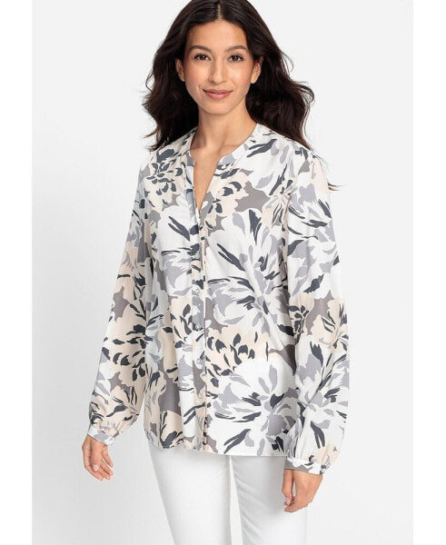 Women's Abstract Rose Tunic Shirt