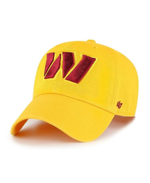 Men's Gold Washington Commanders Clean Up Adjustable Hat