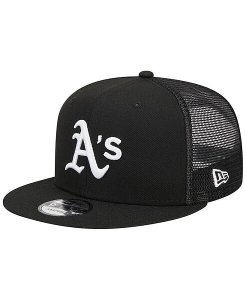 Men's Black Oakland Athletics Trucker 9FIFTY Snapback Hat