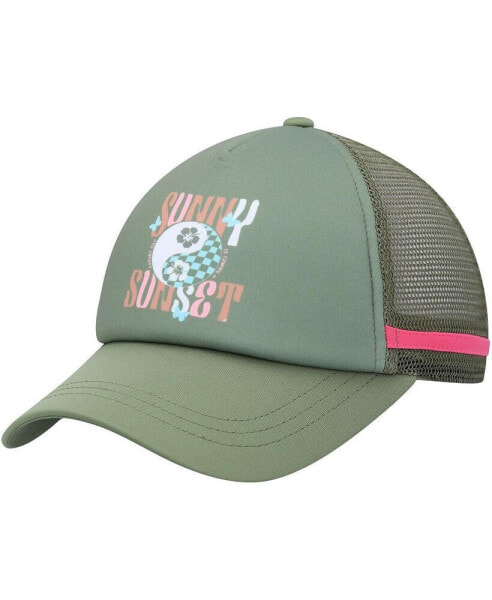 Women's Green Dig This Trucker Snapback Hat