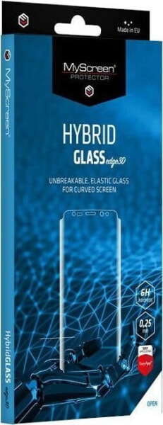 MyScreen Protector Apple Watch 6 44mm - Szkło hybrydowe na cały ekran MyScreen HYBRID GLASS edge3D (czarna ramka)