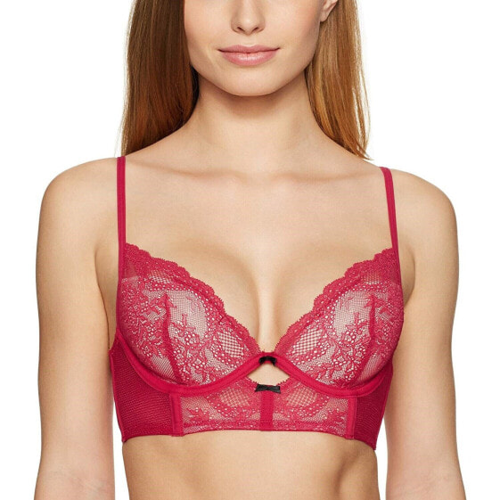 Betsey Johnson 156102 Women's Lacey Sexy Longline Persian Red Bra Sz. 32C