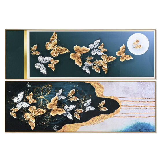 Картина DKD Home Decor 180 x 3 x 60 cm Бабочки (2 штук)