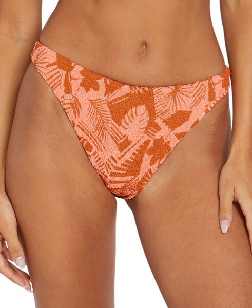 Juniors' Blocked Out Printed Cheeky Bikini Bottoms