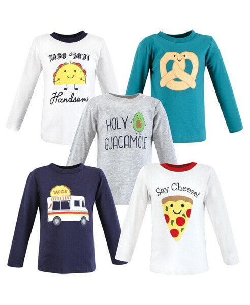 Baby Boys Long Sleeve T-Shirts, Fun Food