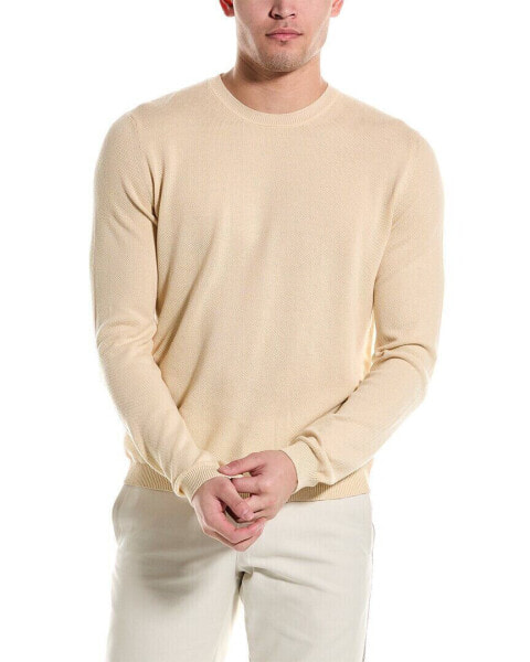 Robert Talbott Holden Cashmere-Blend Crewneck Sweater Men's Yellow M