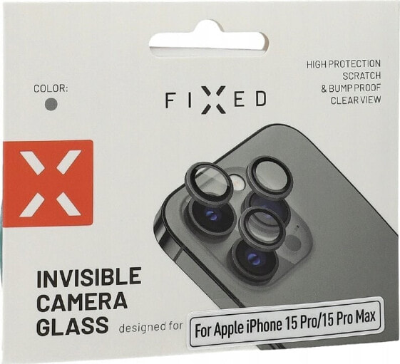 Fixed Fixed Camera Glass do Apple iPhone 15 Pro/15 Pro Max, gwiezdna szarość