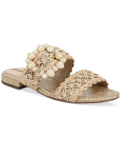 Elisa Embellished Buckle Double Band Sandals