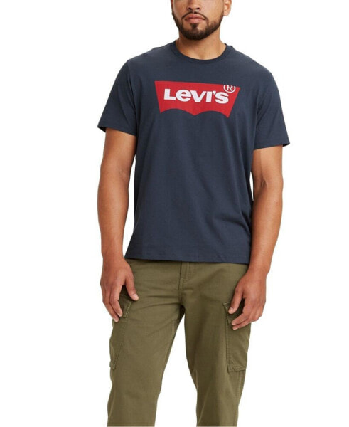 Men's Graphic Logo Batwing Short Sleeve T-shirt