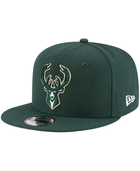 Men's Hunter Green Milwaukee Bucks Official Team Color 9FIFTY Snapback Hat