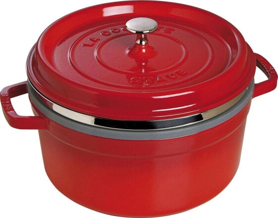 STAUB Garnek STAUB żeliwny okrągły wkład 5.25 ltr czerw. uniwersalny