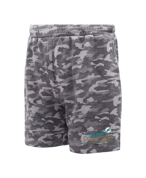 Men's Charcoal Miami Dolphins Biscayne Camo Shorts