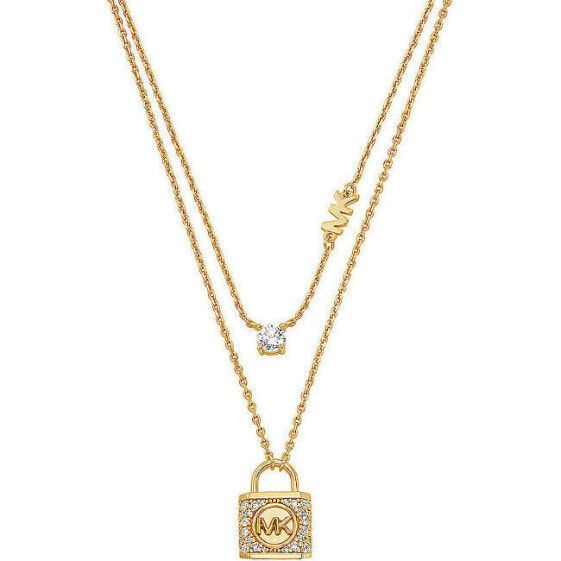 Original Kors MK MKC1630AN710 Double Gold Plated Necklace
