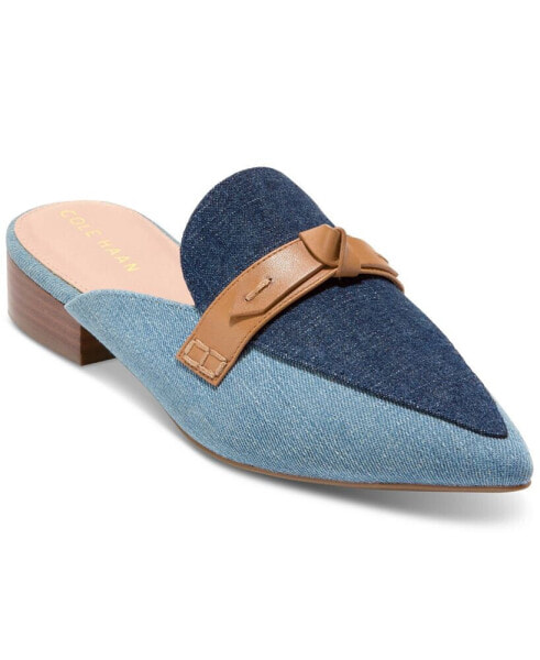 Women's Piper Bow Pointed-Toe Flat Mules