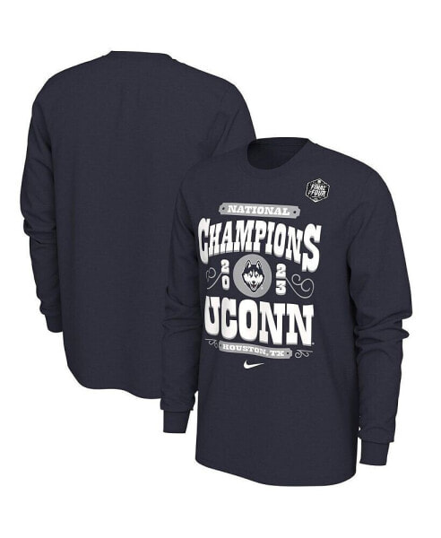 Men's Navy UConn Huskies 2023 NCAA Men's Basketball National Champions Celebration Long Sleeve T-shirt