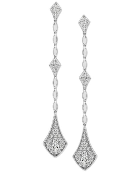 Diamond Linear Drop Earrings (1 ct. t.w.) in 14k Gold or 14k White Gold, Created for Macy's